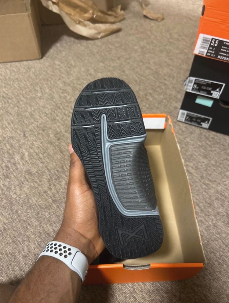 Nike black and grey athletic shoes