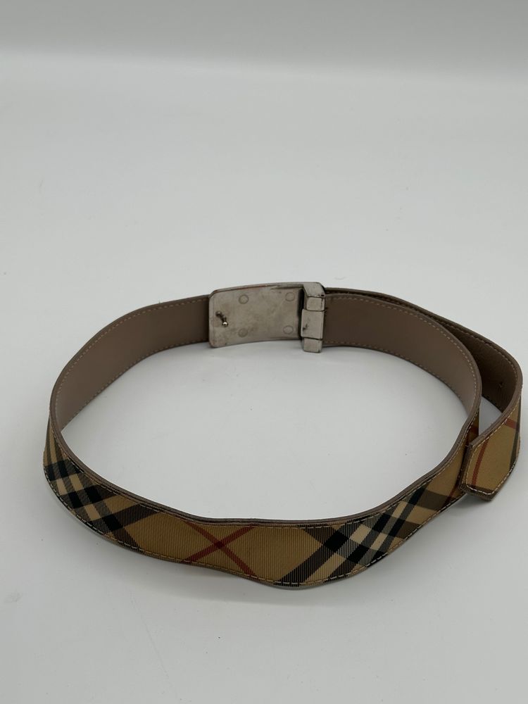 Burberry Check Pattern Belt With Metal Buckle image 8