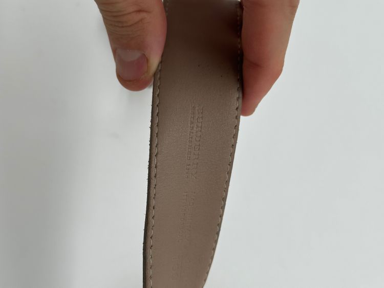 Burberry Check Pattern Belt With Metal Buckle image 7