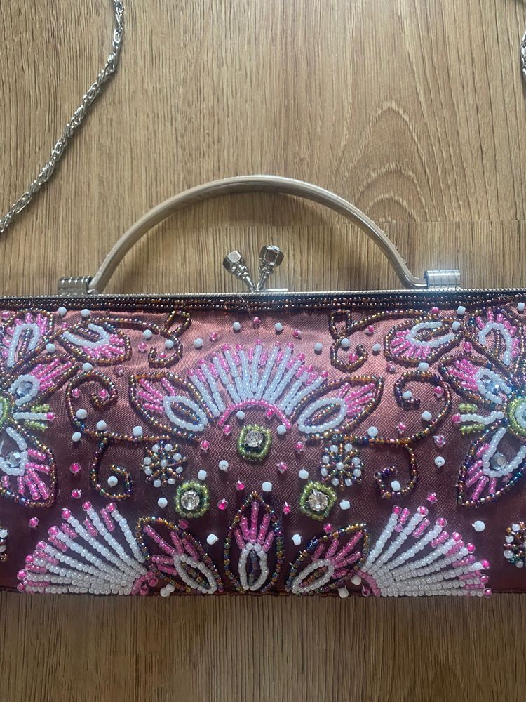 beaded clutch handbag
