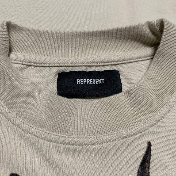 Represent Large Thoroughbred Dog Vintage White Tee 7