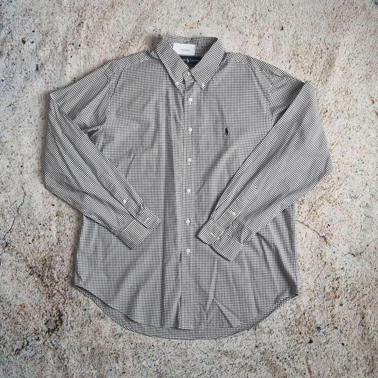 RALPH LAUREN OXFORD SHIRT CLASSIC FIT CHECK GINGHAM - White - Size XL
