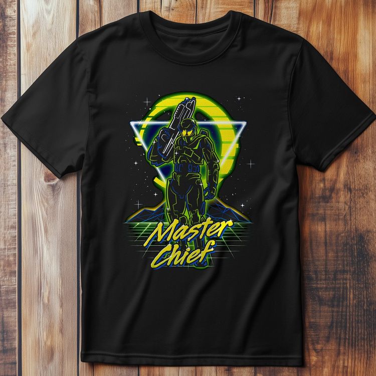 Master Chief Retro Neon T-shirt image 1