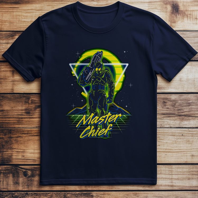 Master Chief Retro Neon T-shirt image 4