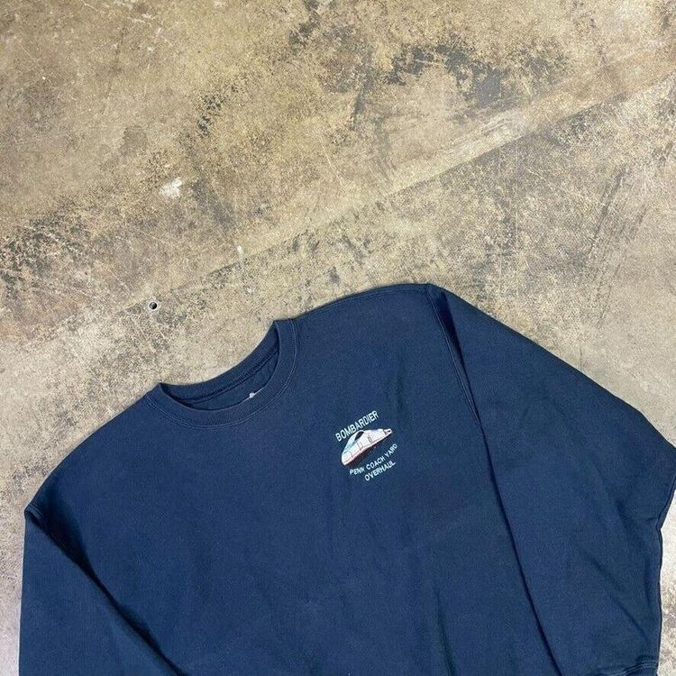 Champion Sweatshirt 90s Reverse Weave Vintage Sports Jumper, Navy, Mens 2XL 3