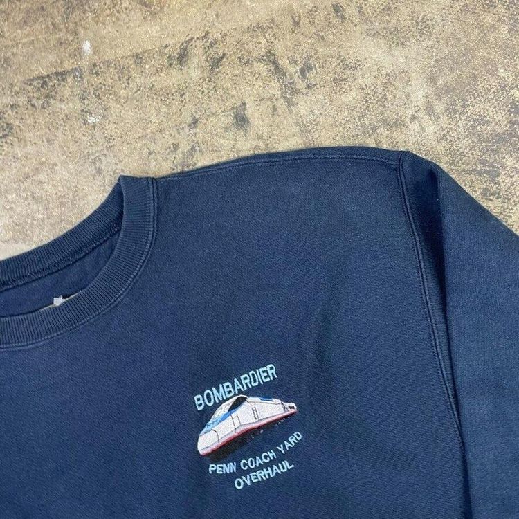 Champion Sweatshirt 90s Reverse Weave Vintage Sports Jumper, Navy, Mens 2XL 4