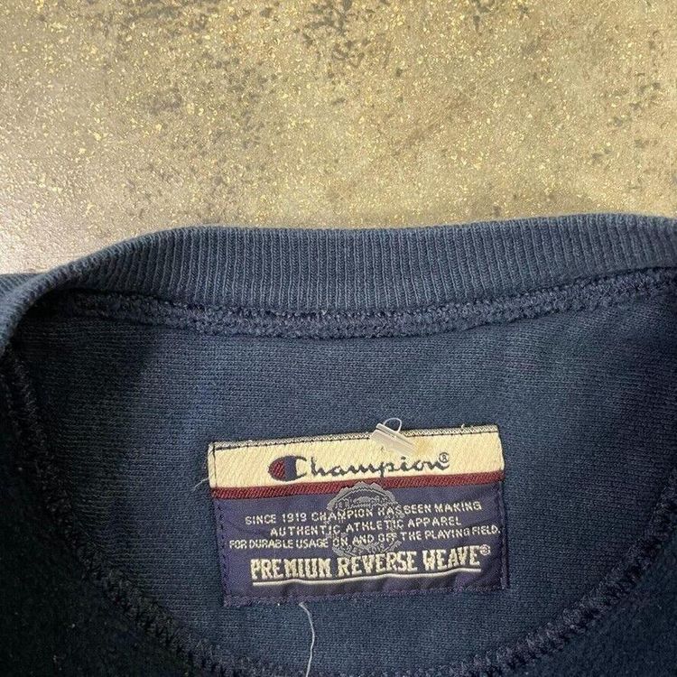 Champion Sweatshirt 90s Reverse Weave Vintage Sports Jumper, Navy, Mens 2XL 8
