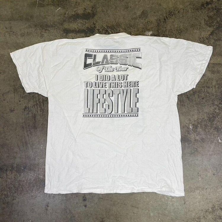 NFL T-Shirt Tennessee Show Down Football Y2K Graphic USA Tee, White, Mens 2XL 2