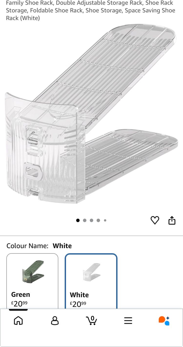 Double Adjustable Shoe Rack