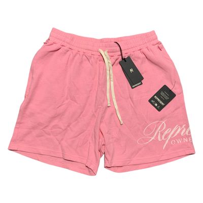 Represent XXL Shorts Owners Club Script Pink Woven Bottoms (RRP £95)
