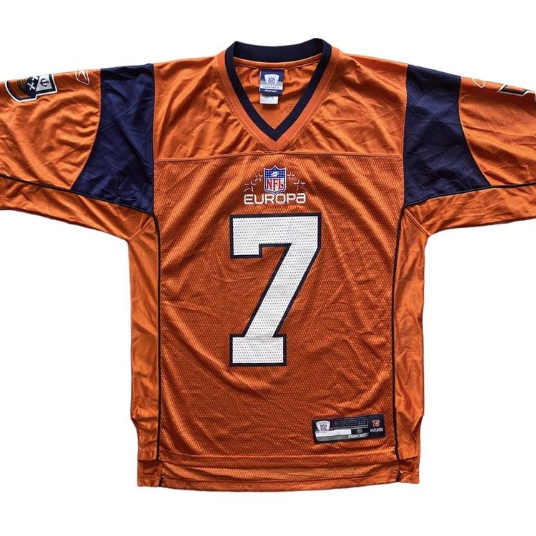 Rare vintage 00s Reebok Amsterdam Admirals Europe NFL print jersey