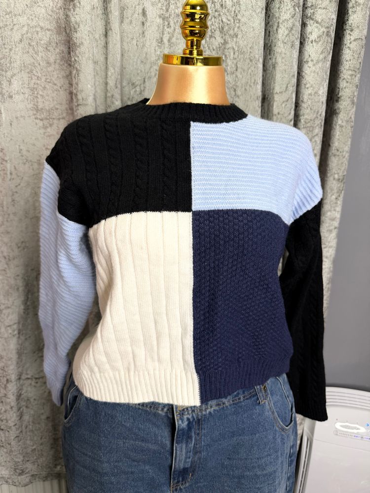 Color Block Knit Sweater