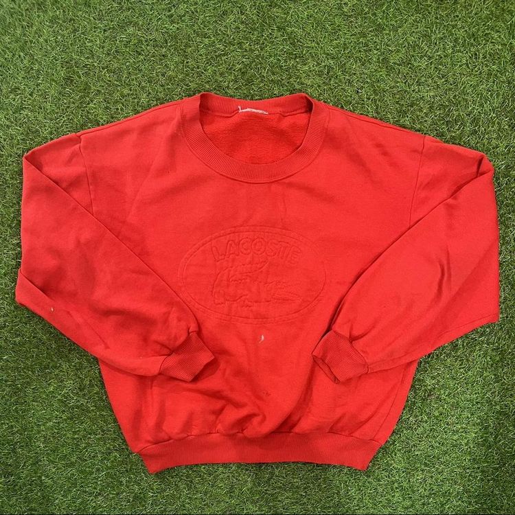 Womens Red Lacoste sweatshirt 1
