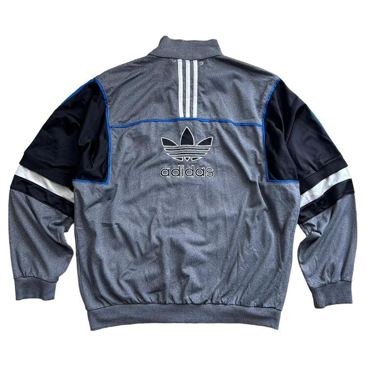 Vintage adidas grey full zip track jacket, tracksuit top. Embroidery on the front & back. image 2