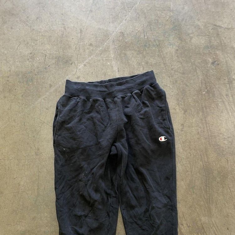 Champion Tracksuit Bottoms Y2K Vintage Joggers, Black, Womens Medium 2