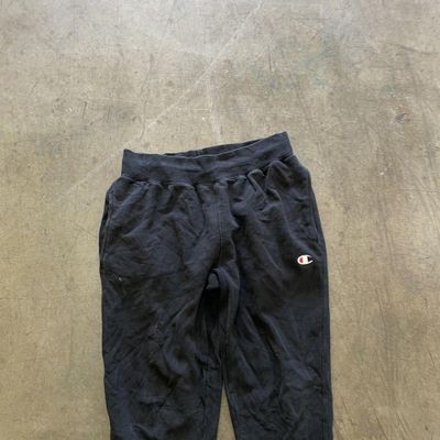 Champion Tracksuit Bottoms Y2K Vintage Joggers, Black, Womens Medium 2