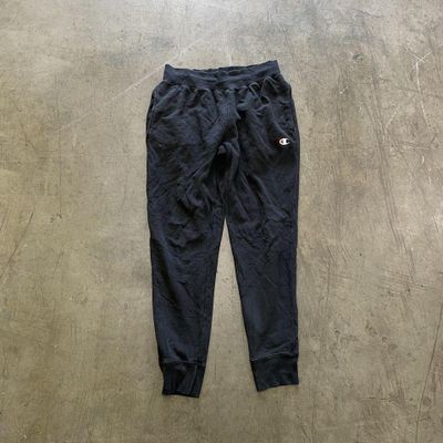 Champion Tracksuit Bottoms Y2K Vintage Joggers, Black, Womens Medium 1