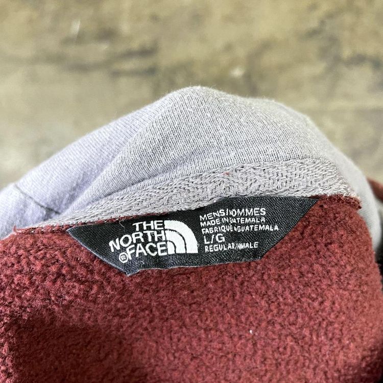 The North Face Hoodie Sports Spellout Outdoor Sweatshirt, Burgundy, Mens Large 7