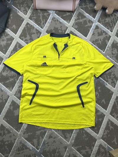 Adidas Yellow Sports Shirt Sedziowska koszulka Size L
