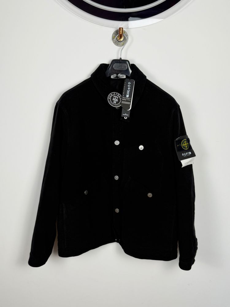 Stone Island Black Cotton Moleskin-TC imagen 3