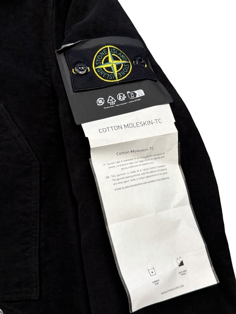 Stone Island Black Cotton Moleskin-TC imagen 4