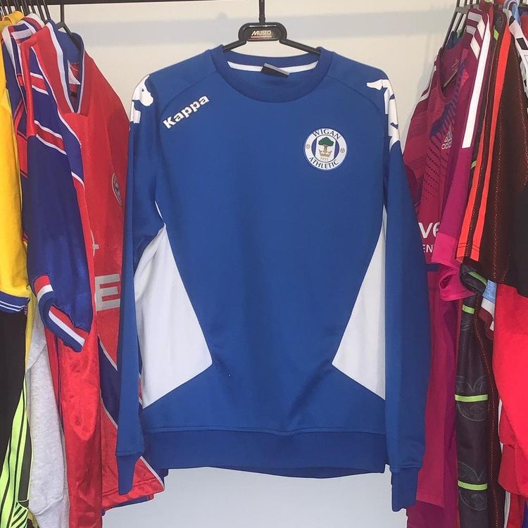 Kappa Mens Wigan Athletic 2017/18 Kappa Training Football Sweatshirt Jumper Blue Medium product image