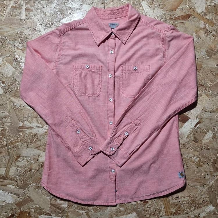 Carhartt Button Down Long Sleeve Shirt - M - Pink Salmon image 1
