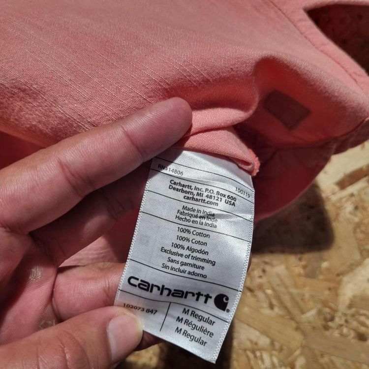Carhartt Button Down Long Sleeve Shirt - M - Pink Salmon image 3