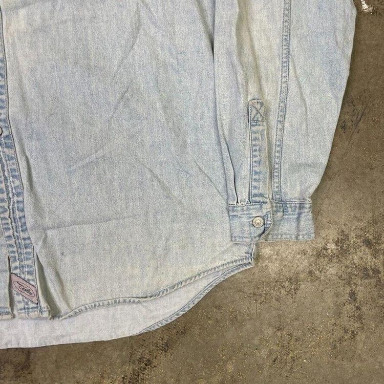 Levis Shirt USA Denim Y2K Vintage Button Up Top, Washed Blue, Mens XL 7