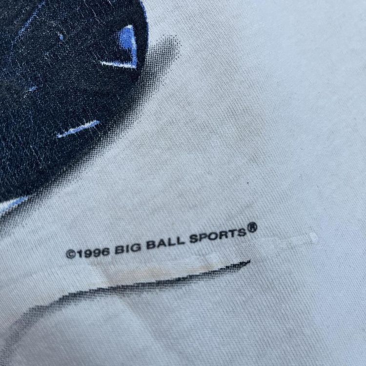 Vintage T Shirt, All Over Print Baseball is Life Single Stitch T Shirt in Cream 3