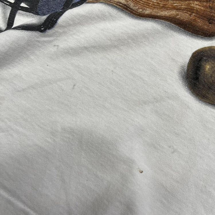 Vintage T Shirt, All Over Print Baseball is Life Single Stitch T Shirt in Cream 5