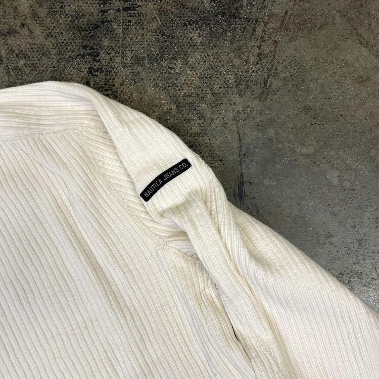 Nautica Jumper Knit Pullover Knitted Sweater, Cream, Mens Large 3