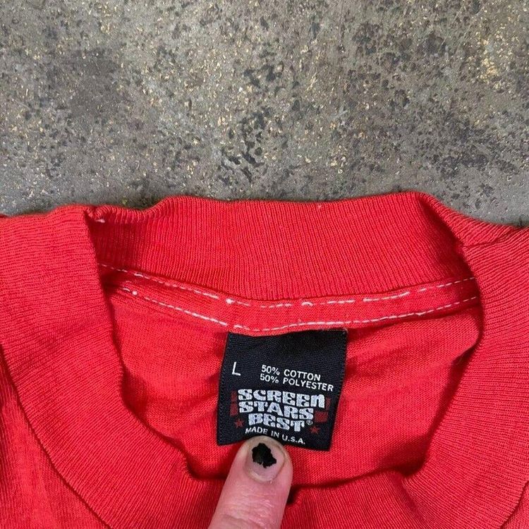 South Padre Graphic T-Shirt Vintage Single Stitch Tourist Tee, Red, Mens Large 6