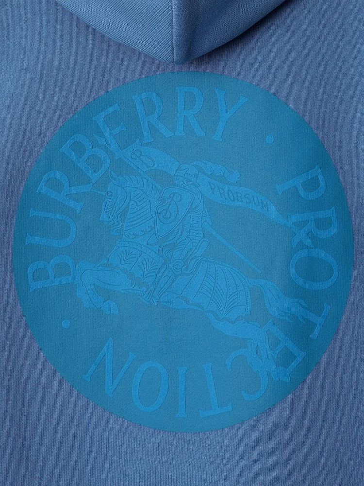 Immagine di Burberry Protection Logo Hoodie Blue 2