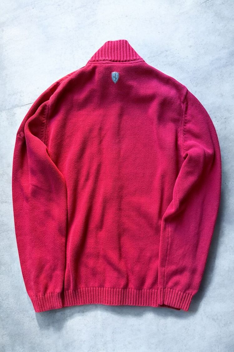 Puma Red Zip-Up Sweater With Ferrari Logo image 3