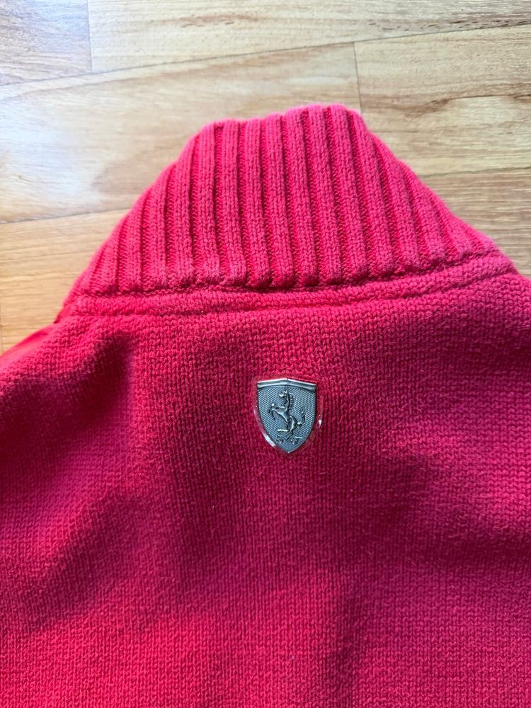 Puma Red Zip-Up Sweater With Ferrari Logo image 6