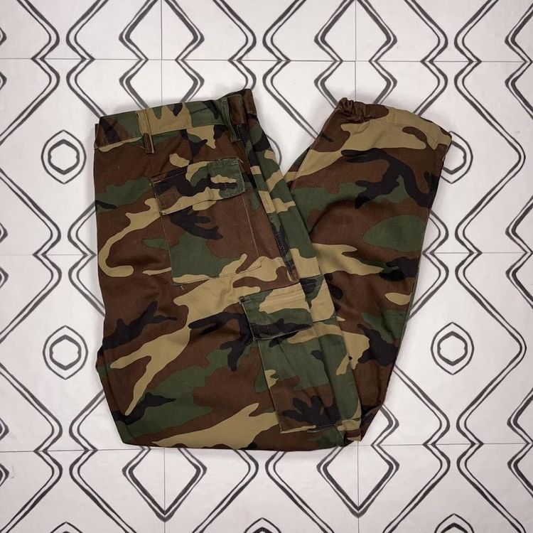 Vintage Italian Army Cargo Trousers image 1