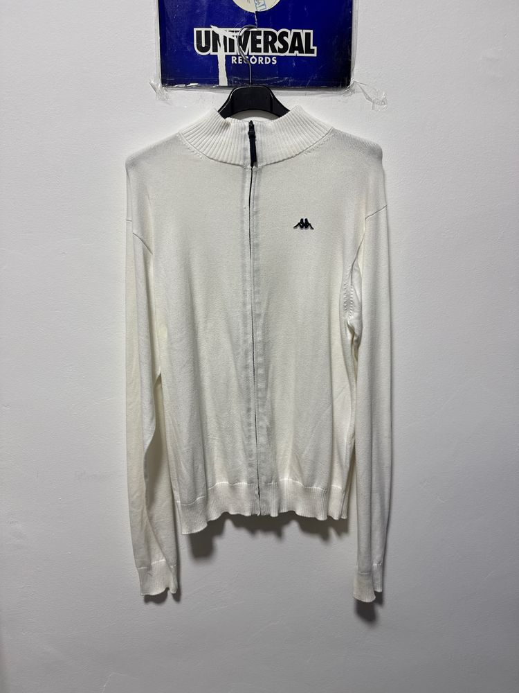 Kappa White Zip-Up Sweater