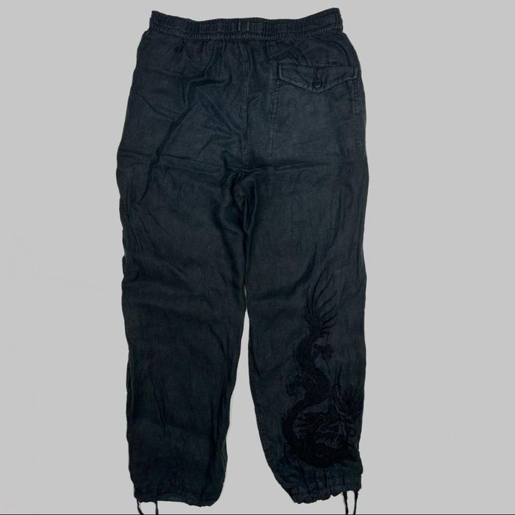 Maharishi Hemp Snopants In Black - Embroidered Dragon Design