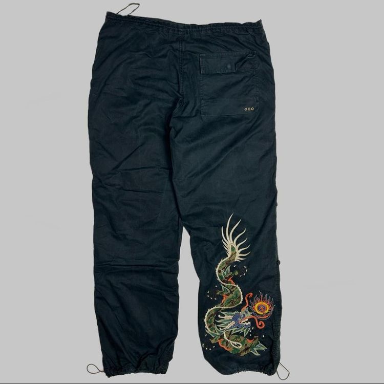 Maharishi Snopants With Embroidered Dragon Design In Black