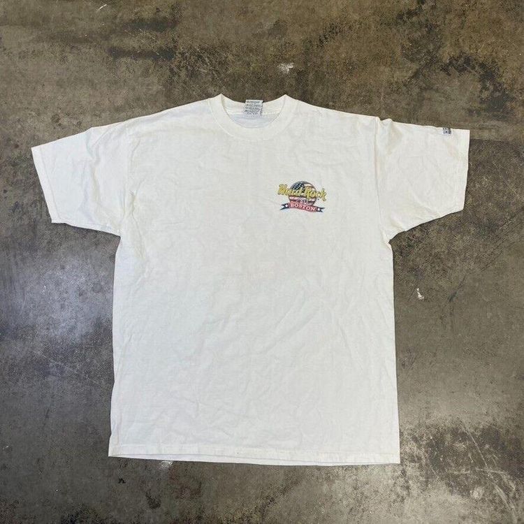 Hard Rock Cafe T-Shirt Vintage Boston Guitar USA Graphic 90s Tee, White Mens XXL 5