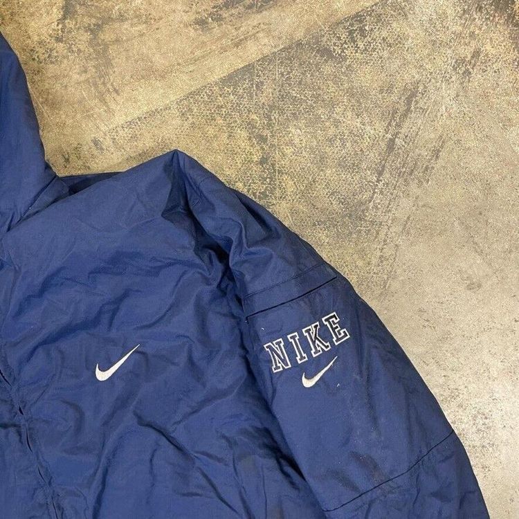 Nike Rain Jacket Y2K Full Zip Hooded Sports Coat Blue, Mens XL 3