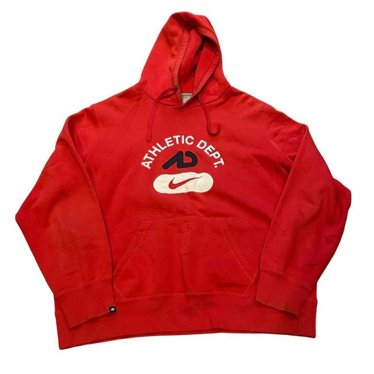 Nike Spellout swoosh red hoodie XXL