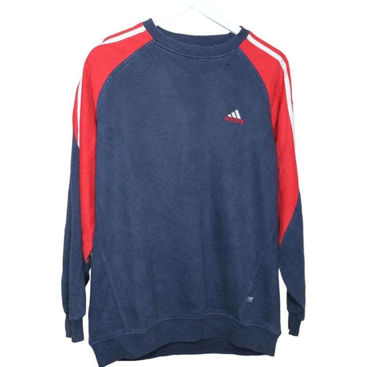 00s Adidas Sweatshirt Navy/Red/White 34/36 1
