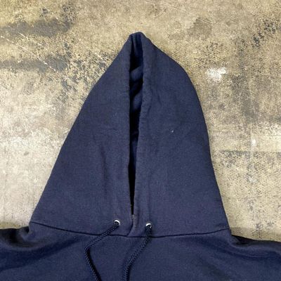 Champion Hoodie College USA Vintage Y2K Sports Sweatshirt, Navy Blue Mens Medium 6