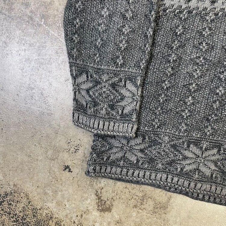 Woolrich Jumper Wool Knitted Mock USA Sweater, Grey, Womens Medium 6