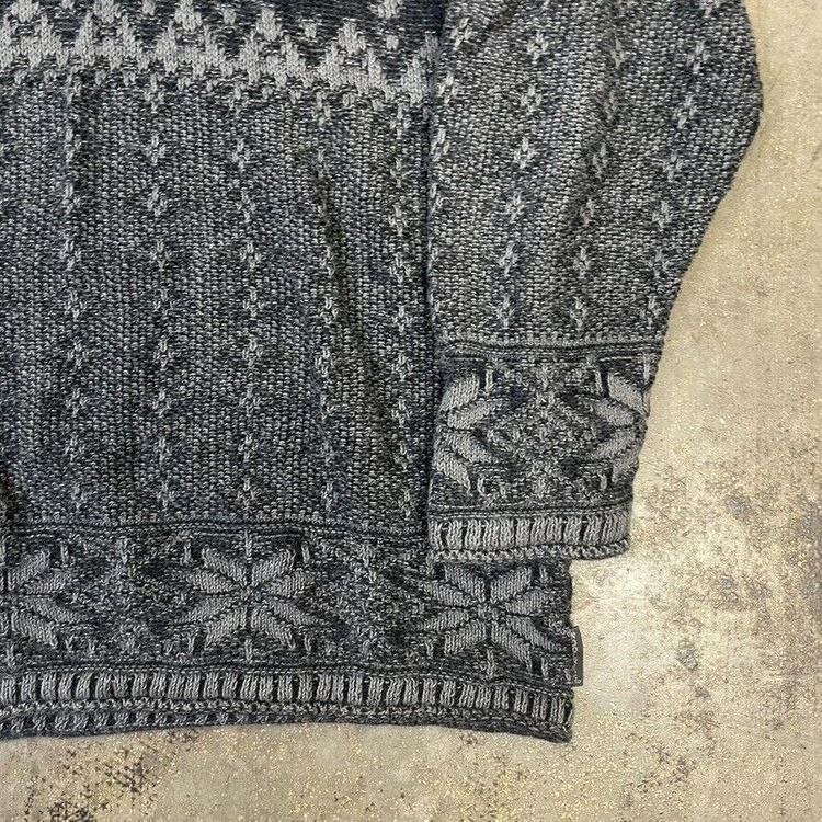 Woolrich Jumper Wool Knitted Mock USA Sweater, Grey, Womens Medium 5