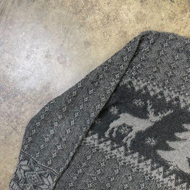 Woolrich Jumper Wool Knitted Mock USA Sweater, Grey, Womens Medium 4