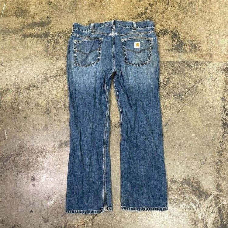 Carhartt Jeans Relaxed Fit Carpenter Denim Workwear Trousers, Blue, Mens 38 2