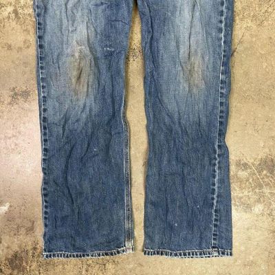 Carhartt Jeans Relaxed Fit Carpenter Denim Workwear Trousers, Blue, Mens 38 8